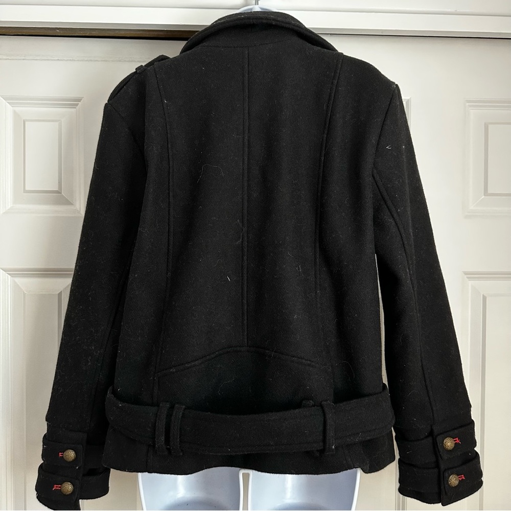 Free People Cecelia Peacoat Military Wool Jacket in Black - Picture 6 of 7